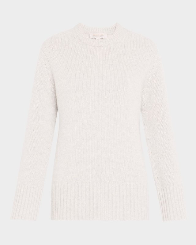 Crewneck Oversized Cashmere Tunic Sweater